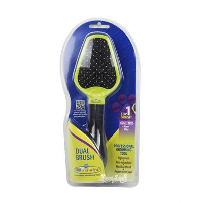 Furminator Dual Dog Groomin Brush, Helps remove mats, tangles and loose hair