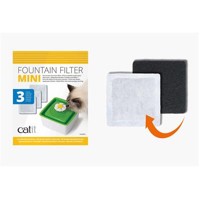 Catit Mini Fountain Filter Pad, Dual Action (3 Packs)