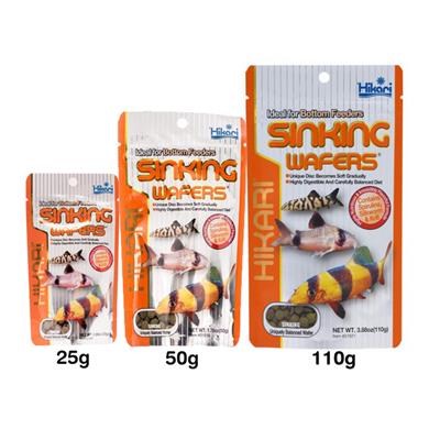 Hikari Sinking Wafers อาหารปลา ฮิคาริ สูตรผสมวิตามิน C เพิ่มภูมิต้านทาน สำหรับปลาหมู ปลาแพะ และปลาก้นตู้ เม็ดจม