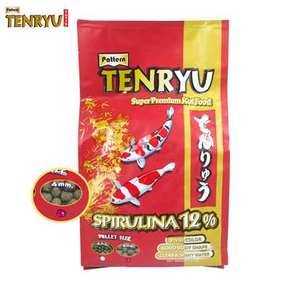 Tenryu Premium Koi Food Spirulina 12 %, Vivid color, Good body shape (Pellet Size 4 mm) (1.5 kg)