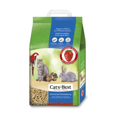 Cat s Best Universal Strawberry, Natural plant fibre bedding, Natural fresh strawberry fragrance (5.5kg) (10lt)