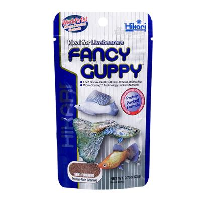 Hikari Fancy Guppy อาหารปลา ฮิคาริ สำหรับปลาหางนกยูง อุดมด้วยโปรตีน เม็ดลอยกลางน้ำ (22g)