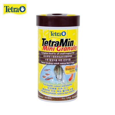 TetraMin Mini Granules balanced food for healthy small mid-water fish, slowly sinking (250ml / 112g)
