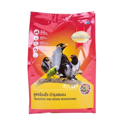 สมาร์ทฮาร์ท อาหารเม็ด นกขุนทอง สูตรอาหารนก สูตรร้องไว บำรุงสมอง (400g.)