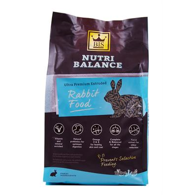 BIS Nutri balance Ultra Premium Rabbit Food อาหารกระต่าย เกรดอัลตร้าพรีเมี่ยม มีไฟเบอร์ และ พรีไบโอติกส์ช่วยย่อย (2kg)