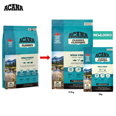 ACANA Wild Coast อาหารสุนัข สูตรปลาแฮร์ริ่ง ปลาฟลาวเดอร์ ปลาซิลเวอร์แฮก (สูตร Classics)