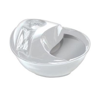 Pioneer Pet Durable Ceramic Drinking Fountain & Raindrop (White) (60oz/1.77L)