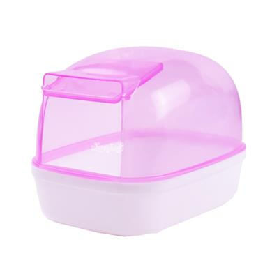 Hamster Bathtub for big hamster, giant hamster lifted door design (Large) (Pink)