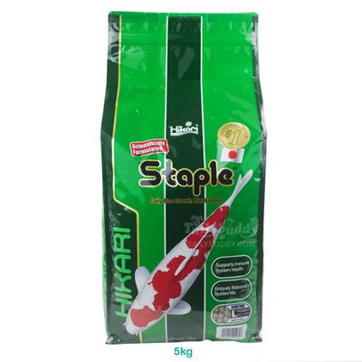 Hikari Staple อาหารปลาคาร์ฟ สูตรเพื่อการเจริญเติบโต แบบลอย (เม็ดใหญ่) (L) ( 5kg)