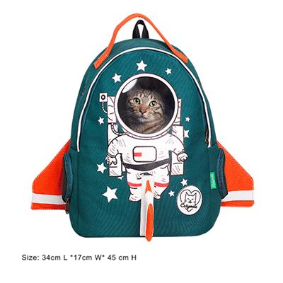 Catysmile Fashion Space Backpack, Rocket bag, cat carrying bag (Dark Green)