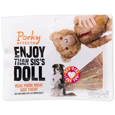 Porky Porky สันในหมูอบแห้ง ขนมเสริมโปรตีน หอม อร่อย สำหรับสุนัข (60g) (PP-12)
