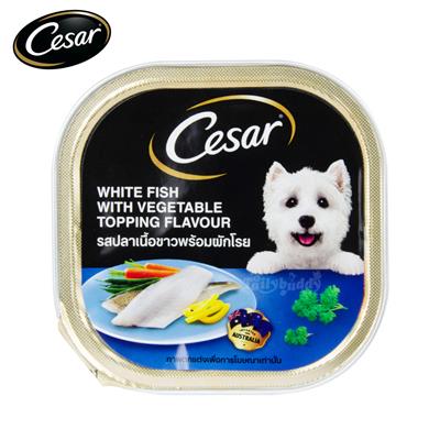 Cesar อาหารเปียก รสปลาเนื้อขาวและผัก (100g.)