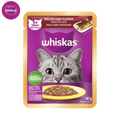 Whiskas Pouch Grilled Saba - Grilled Saba Wet Cat Food Pouch from Whiskas for Adult 1+ Cats (80g.)