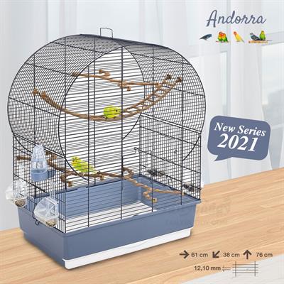 IMAC Andorra Bird Cage, Italy Premium cage for Lovebird, Forpus, Budgie, Finch, Canary (Not included base) (Limited Edition)
