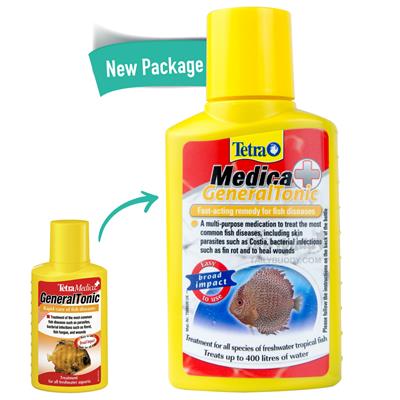 (EXP:31/01/2024) Tetra Medica GeneralTonic+ ยารักษาโรคปกติทั่วไปสำหรับปลาน้ำจืด ทั้งแบคทีเรียและปรสิต (100ml.)