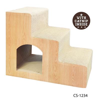 Kanimal Cat scratcher ของเล่นลับเล็บแมว/บันไดขึ้นเตียงสุนัข รุ่น Giant Steps (60x40x50cm)