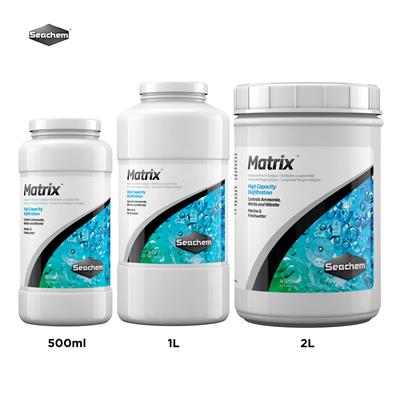 Seachem Matrix High capacity biofiltration Controls ammonia, nitrite, and nitrate