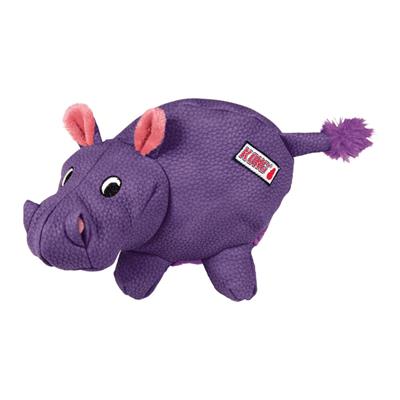 KONG Phatz Hippo Plush Dog Toy, unique texture that entices dogs to chew and cuddle