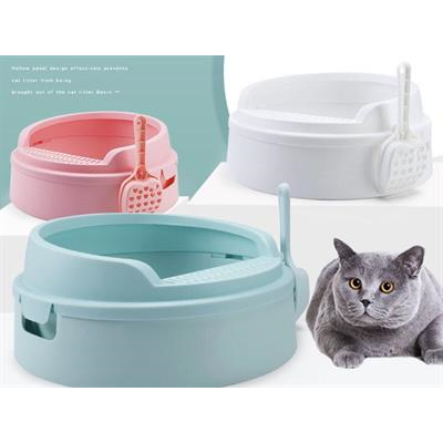 Cat Litter box ห้องน้ำแมววงกลม + ที่ตักลายหัวใจ