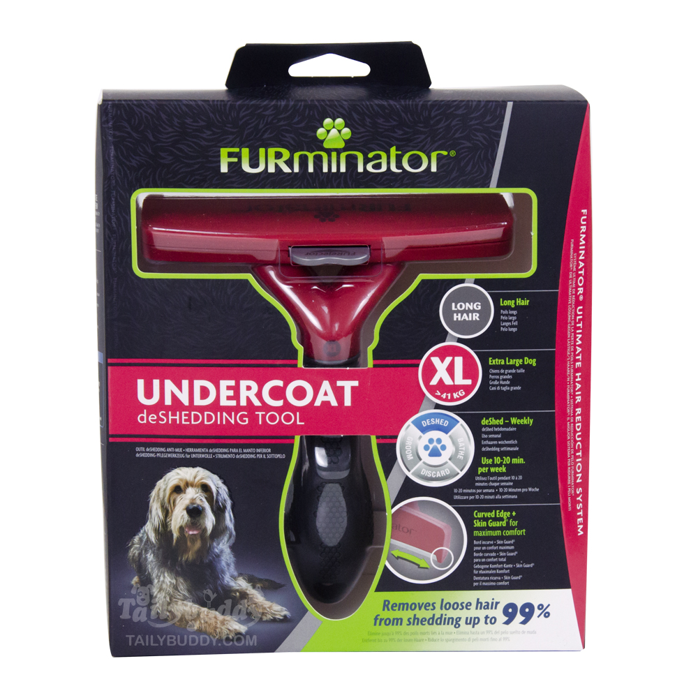 New! FURminator Long Hair Dog หวีสุนัข ขนยาว ลดขนหลุดร่วงกว่า 99% (Size XL) สำหรับสุนัข น้ำหนัก <41kg