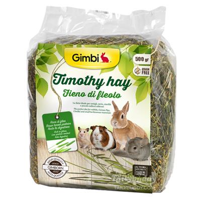 Gimbi Timothy hay หญ้าทิโมธี ไฟเบอร์สูง โปรตีนต่ำ คัดคุณภาพสูง (500g)