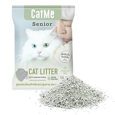 CatMe Cat Litter Senior สูตรอ่อนโยนสำหรับแมวสูงวัยโดยเฉพาะ หรือแมวผิวแพ้ง่าย (10L/8kg)