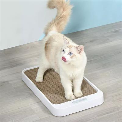 Homerunpet Pet Scale - เครื่องชั่งน้ำหนักสัตว์เลี้ยงแบบดิจิตอล ความแม่นยำสูง พร้อมแผ่นกระดานลับเล็บแมว (รับน้ำหนัก 50g - 15kg) Cat Scale, Dog Scale