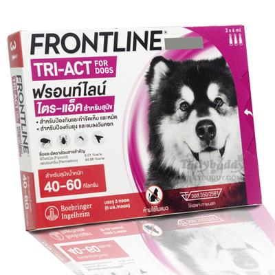 Frontline Tri-Act treatment and prevention of flea, tick, mosquitos and biting flies 40-60kg (XL) (3 tubes)