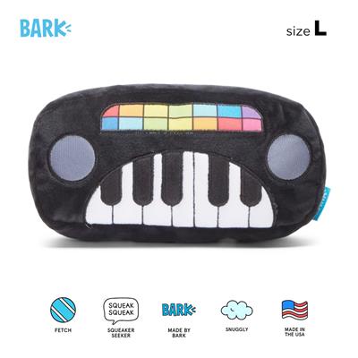 BARK Squeaky Wonder Keyboard - dog toy was made for rockstar pups (L - large)