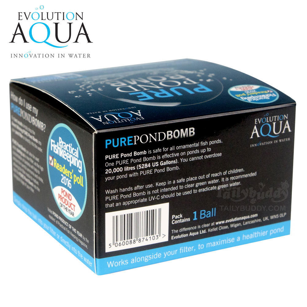 Evolution Aqua PURE POND BOMB Bacterial treatment for all garden ponds maintains crytal clear