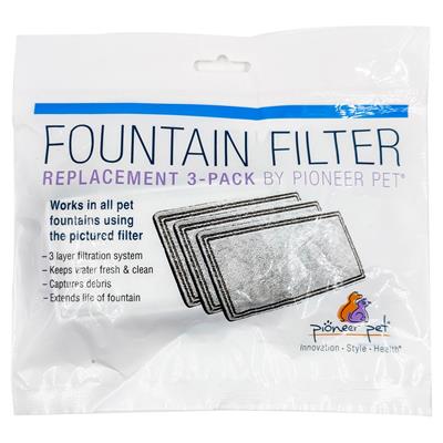 Pioneer Pet Fountain Replacement Filters Square Sheet for Premium Plastic Fountains (3 Packs #3033)