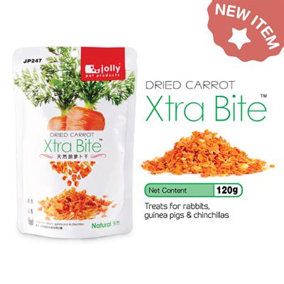 Jolly Xtra Bite Dried Carrot - Treats for rabbits, guinea pigs and hamsters  (120g) (JP247)