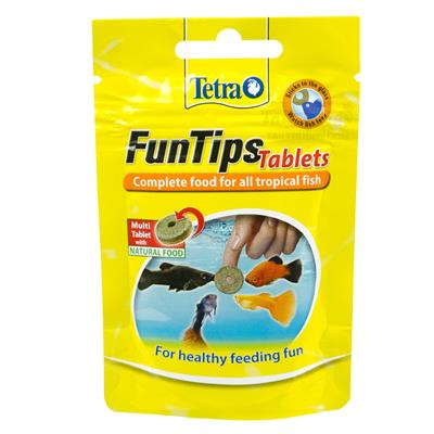 Tetra FunTips เต็ดตร้า ฟันทริปส์ อาหารปลาแบบติดกระจก สำหรับปลาเขตร้อนขนาดเล็ก (20 เม็ด/ 8g)