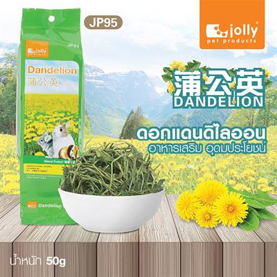 Jolly Dandelion - Dandelion Hay with variety of nutrition for rabbit, guinea pig and chinchilla 50g (JP95)
