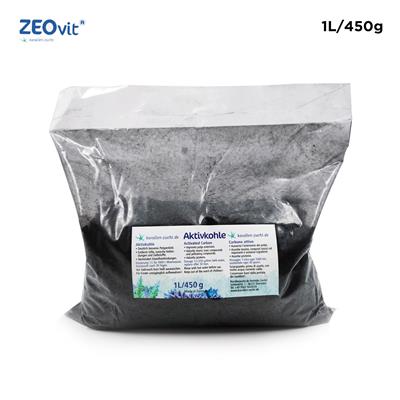 Activated Carbon ถ่านกัมมันต์ ถ่านคาร์บอนคุณภาพสูง ดูดซับของเสีย โลหะและกลิ่นได้ดีเยี่ยม 1L/450g [Korallen-Zucht, ZEOvit]