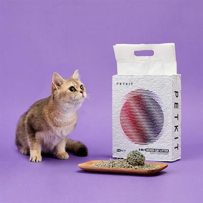 PETKIT Cat Litter - Made of all-natural ingredients plant cat litters, corn starch, activated carbon, Water dissolvable and flushable 3.6kg (7L)