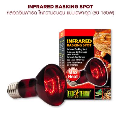 Exo Terra Infrared Basking Spot หลอดอินฟราเรด ให้ความอบอุ่น แบบเฉพาะจุด ให้แสงเต็มกำลัง สม่ำเสมอตลอดเวลา (50W-150W)