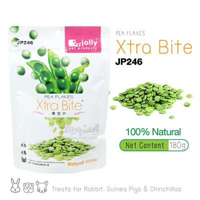 Jolly Xtra Bite Pea Flakes ถั่วลันเตาอบแห้ง สำหรับ กระต่าย แกสบี้ และชินชิล่า (180g) (JP246)