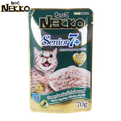 Nekko Senior7+ cat food - Tuna topping Chicken in jelly (70g)