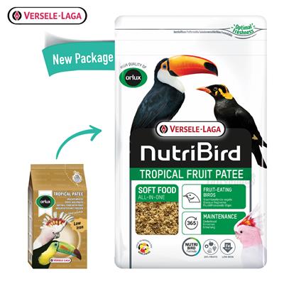 Orlux  Nutribird Tropical Fruit Patee  Premium  อาหารไข่และผลไม้อบแห้ง หอมอร่อยจากผลไม้ เหมาะกับนกทุกสายพันธุ์  (1kg.)