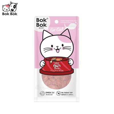 ขนมแมว Bok Bok แมว มินิไบท์ ปลาทูน่าผสมกุ้ง (25g)