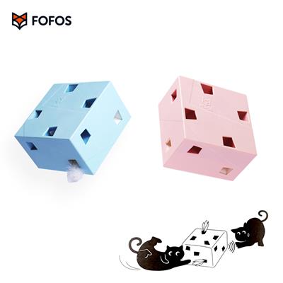 FOFOS Rubik s Cube Hunting - automatic random cat teaser cub, interactive cat pet toy with natural speed and movement bring cat to play.