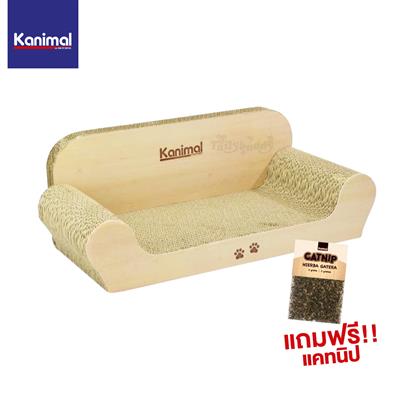 Kanimal Sofa Cat Scratching Toy made by corrugated paper pad, cat can sit, sleep or play as well (55x27x20cm)