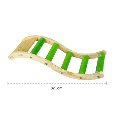 Bird Box S-shaped sharpening wooden ladder to practice skills for birds. (9.7cm x 32cm) (BT009)