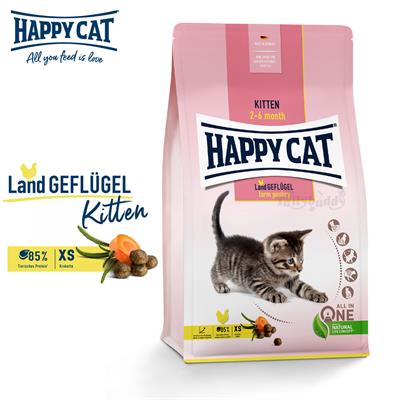 Happy cat Land GEFLUGEL Kitten 2-6 month (300g,1.3kg)