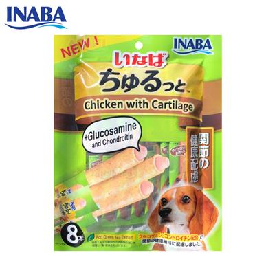 INABA CHURUTTO STICK FOR DOG CHICKEN WITH CARTLAGE  (8ชิ้น) (DS-73)