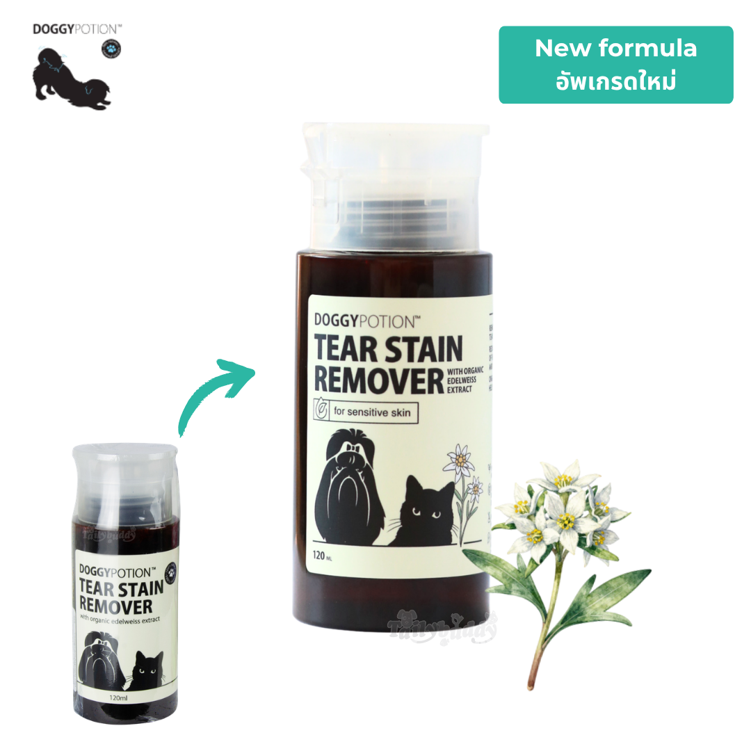 (สูตรใหม่) Doggy Potion Tear Stain remover น้ำยาเช็ดคราบน้ำตา เช็ดขี้ตา ลดกลิ่น (120ml)