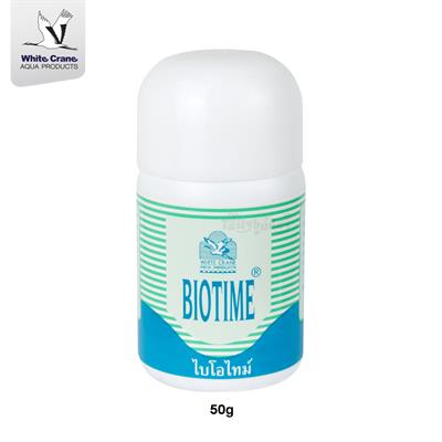 White Crane BIOTIME จุลินทรีย์ปรับคุณภาพน้ำ ป้องกันน้ำเสีย (50g)