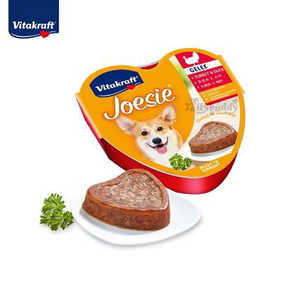 Vitakraft Joesie Turkey & Duck wet food in Jelly, Crafted for small dogs (85g)