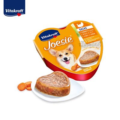 Vitakraft Joesie Turkey & Carrots wet food in Jelly, Crafted for small dogs (85g)